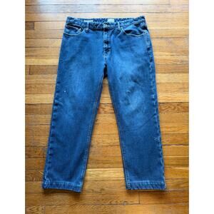 WEATHERPROOF VINTAGE 'Vintage Regular' Distressed Fleece Lined Jeans Mens sz 38